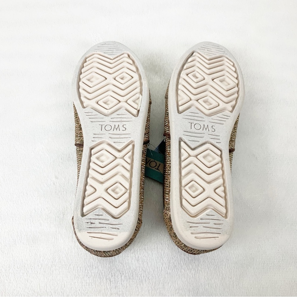 Toms Alpargata Bronze Glitter Giraffe Animal Print Slip On Shoes Size 5 - Picture 10 of 12